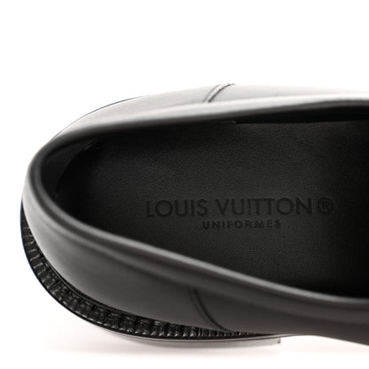 Louis Vuitton Calfskin Oversized Chain Academy Loafers 38.5 Black 8 of 10