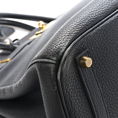 Hermes Taurillon Clemence Birkin 35 Black 9 of 12