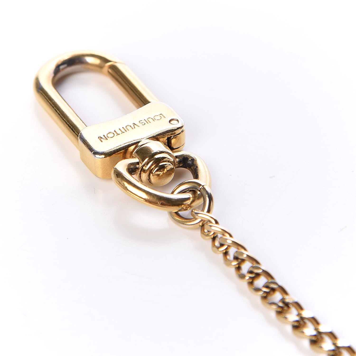 Louis Vuitton Metal Pochette Extender Key Ring Chain Gold 2 of 3
