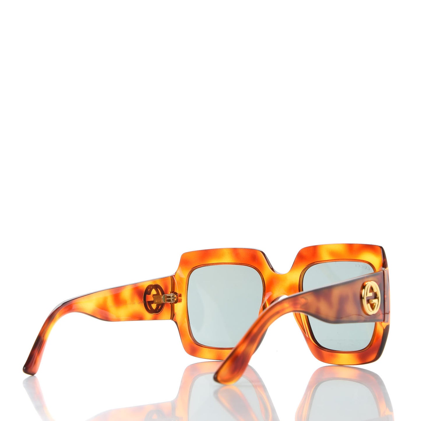 Acetate Square Frame Sunglasses GG0053S Havana