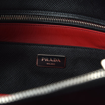 Prada Saffiano Cuir Twin Tote Black 6 of 12