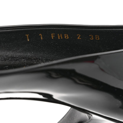 Valentino Garavani Patent Tonal One Stud 100mm Pumps 38 Black 6 of 8