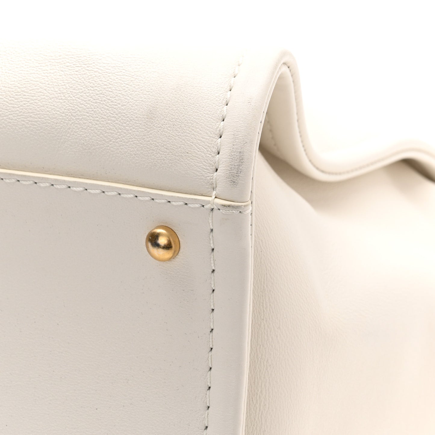 Calfskin Medium Deauville Tote White Multicolor
