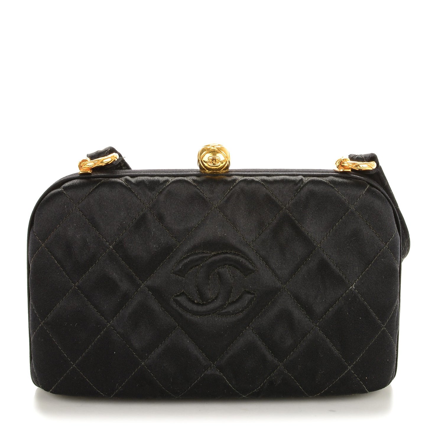 Satin Evening Bag Black