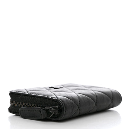 Chanel Calfskin Quilted Zip Coin Purse So Black 4 of 7