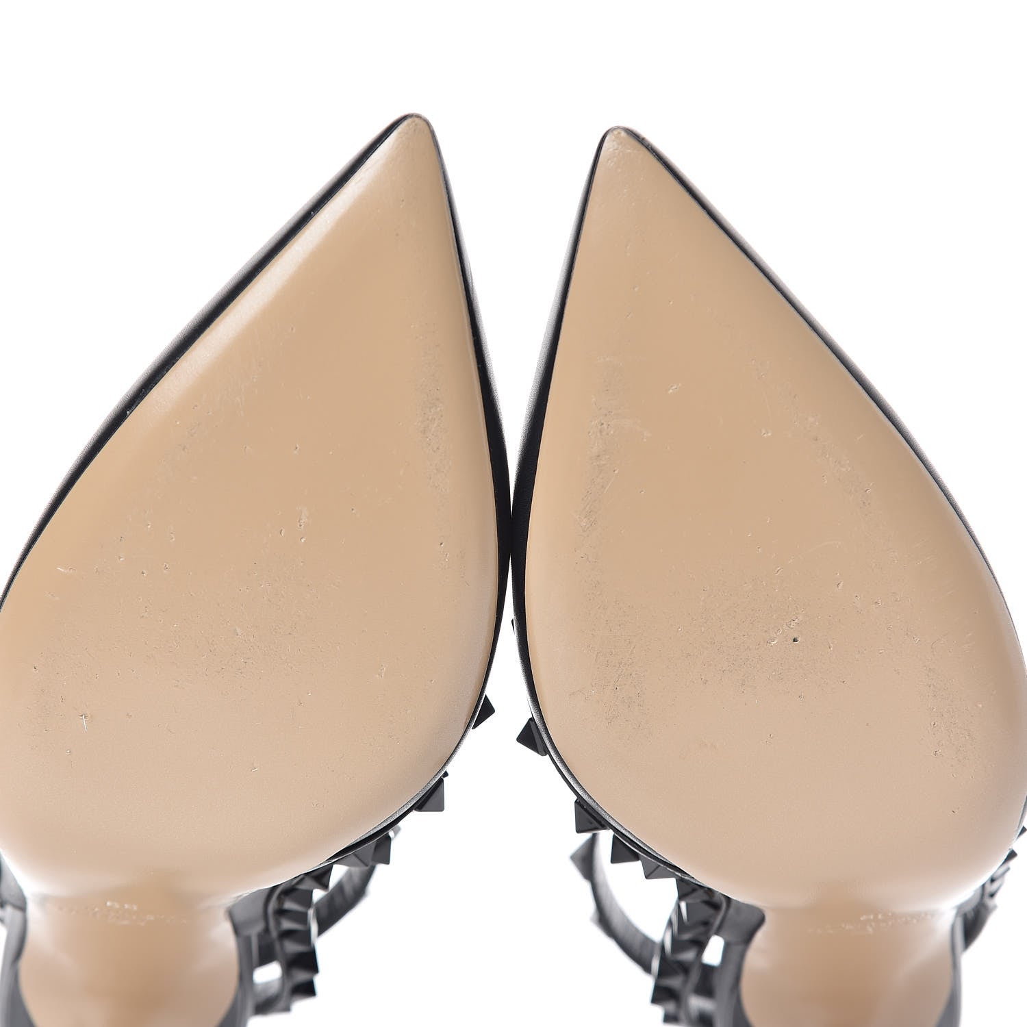 Valentino Garavani Calfskin Nappa Monochrome Rockstud Ankle Strap 100mm Pumps 39 Black 10 of 10