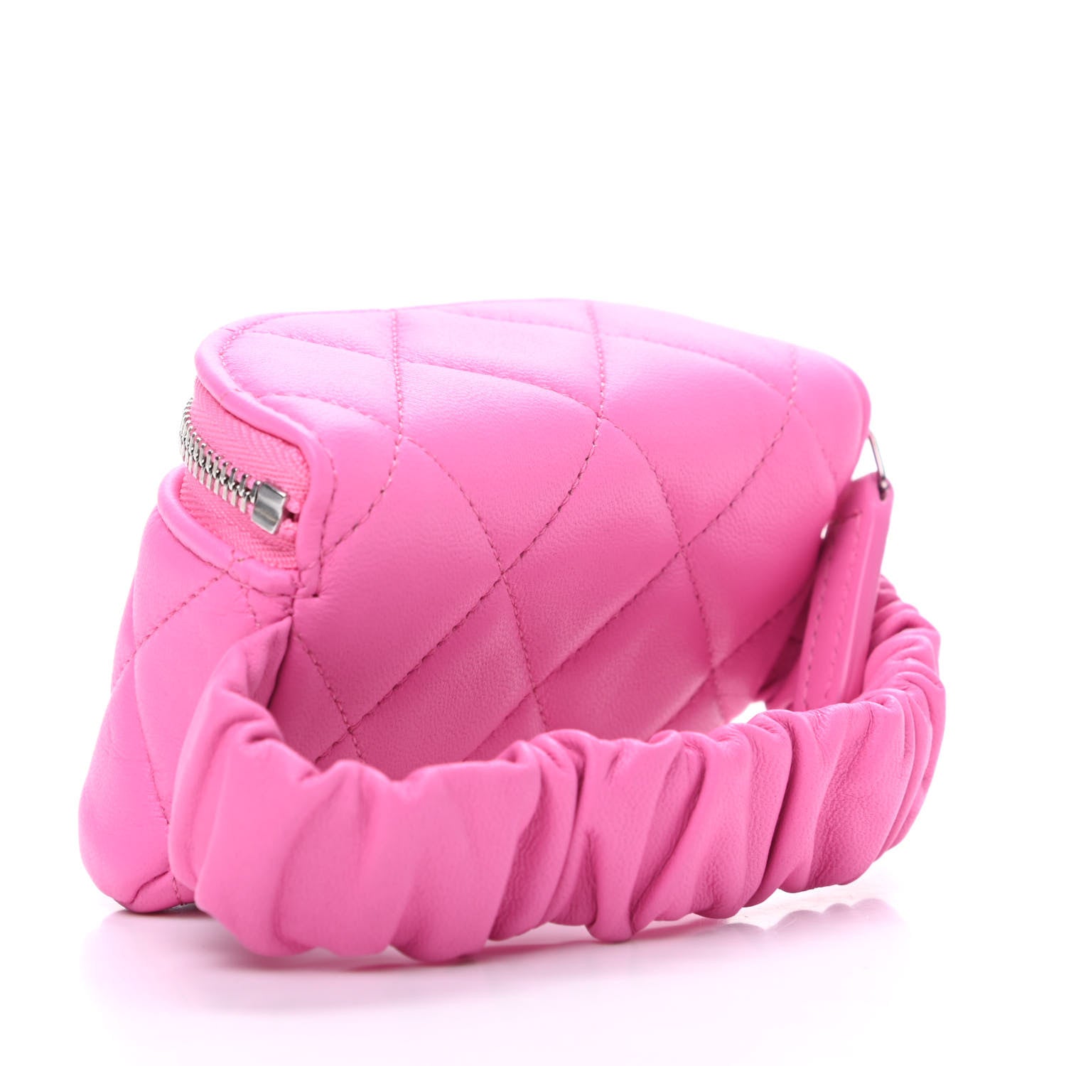 Chanel Lambskin Quilted Arm Coin Purse Pink 3 of 8