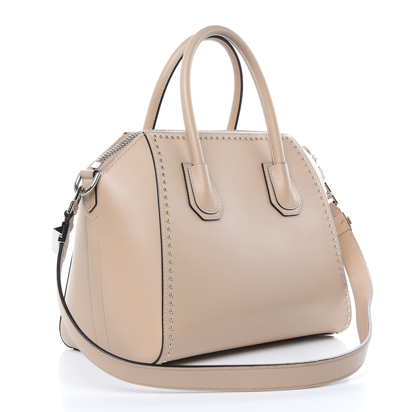 Calfskin Small Studded Antigona Nude