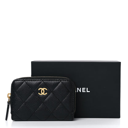 Chanel Caviar Quilted Zip Coin Purse Black 9 of 9