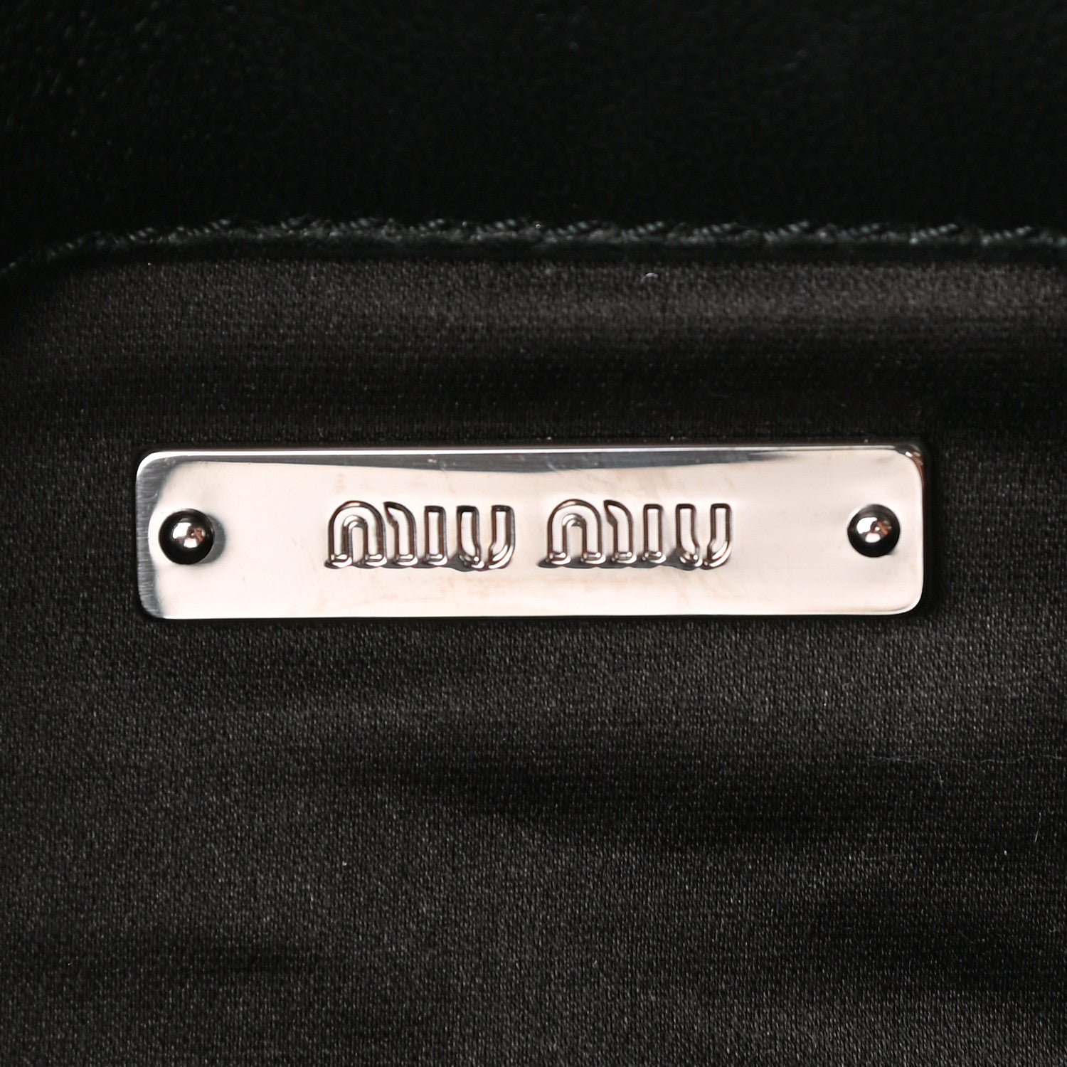 Miu Miu Nappa Matelasse Crystal Chain Crossbody Bag Black 6 of 9