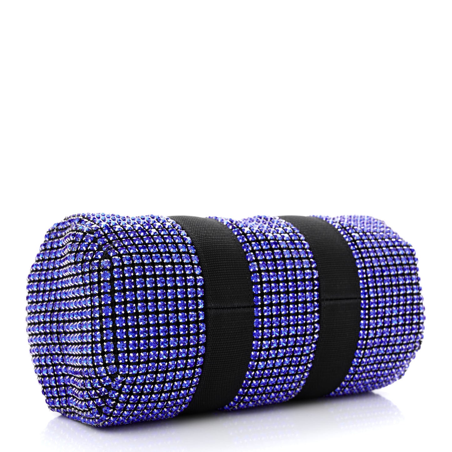 Mesh Crystal Rhinestone Mini Cruiser Duffle Cobalt