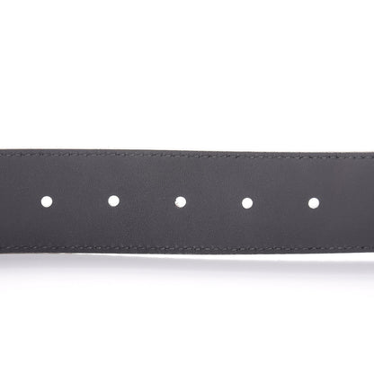 Louis Vuitton Suede Calfskin Mini Damier 40mm LV Initiales Belt 85 34 Grey 5 of 9