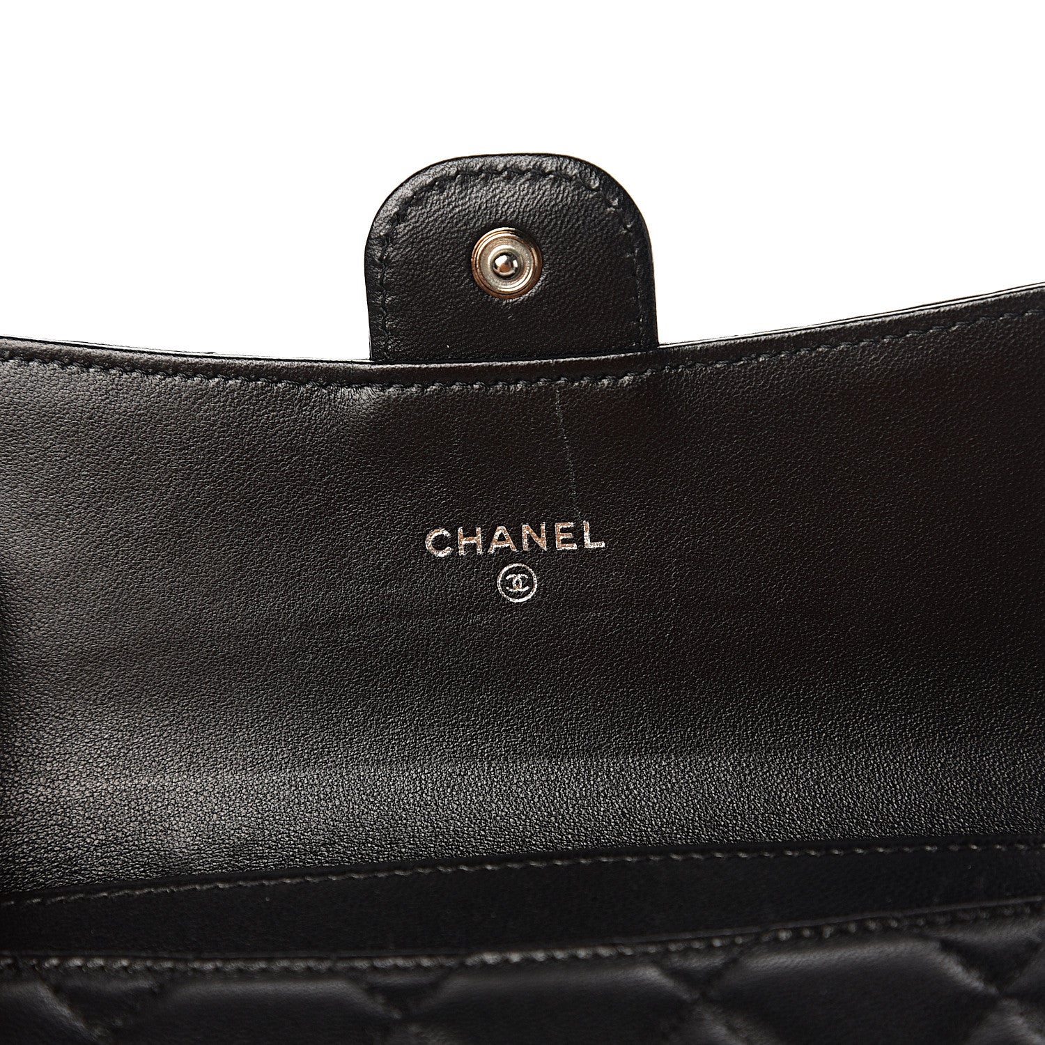 Chanel Lambskin Quilted Small Flap Wallet Black 5 of 8