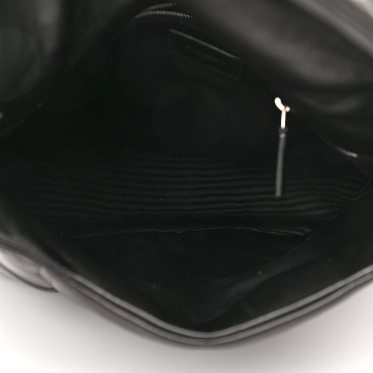 Lambskin Quilted Medium Loulou Puffer Monogram Chain Satchel Black