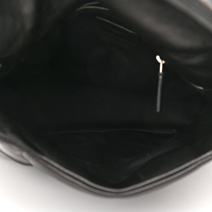 Saint Laurent Lambskin Quilted Medium Loulou Puffer Monogram Chain Satchel Black 5 of 10