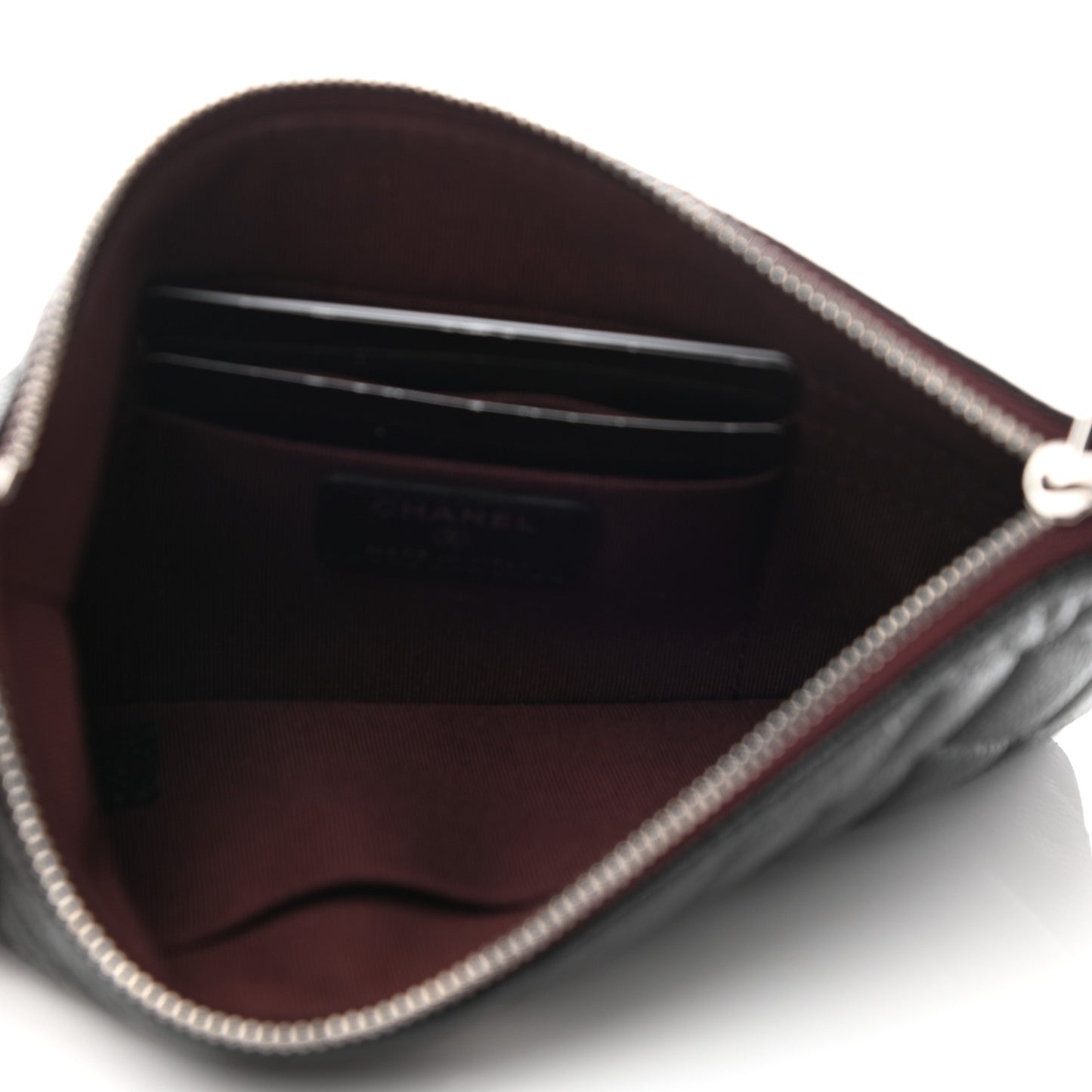 Caviar Quilted Cosmetic Case Black