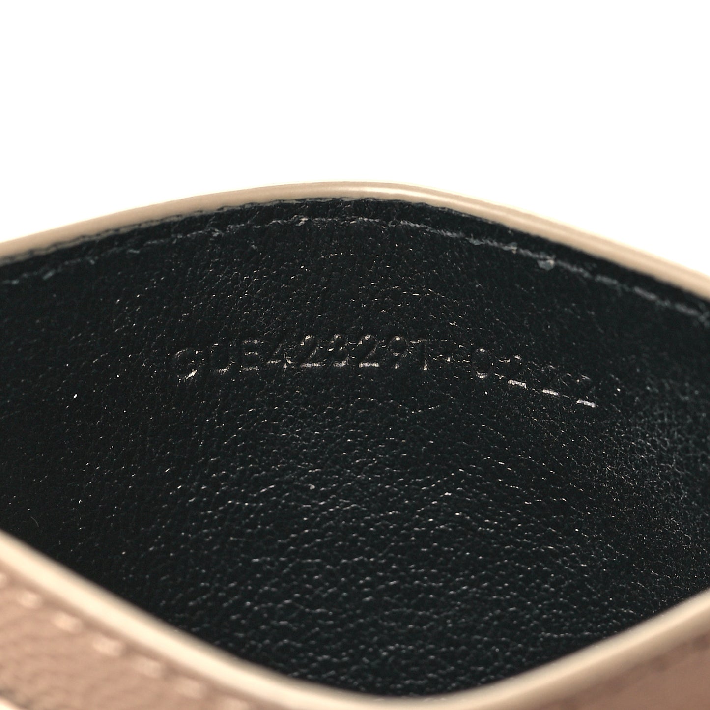 Grain De Poudre Matelasse Chevron Monogram Credit Card Case Dark Beige