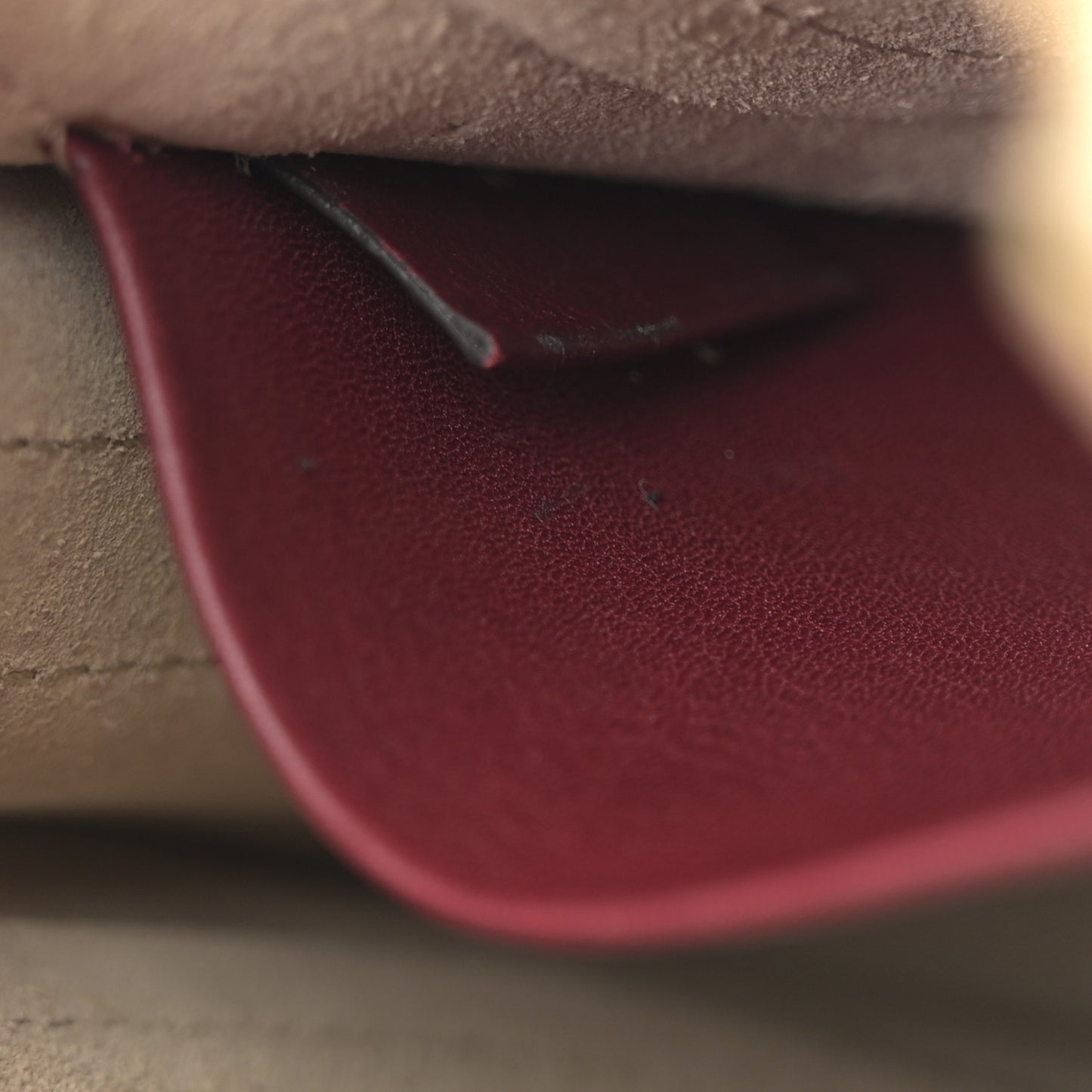 Grained Calfskin Nano Hayley Hobo Red