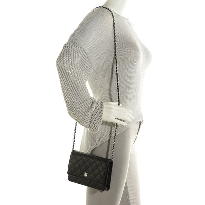 Chanel Caviar Quilted Wallet On Chain WOC Black 2 of 8