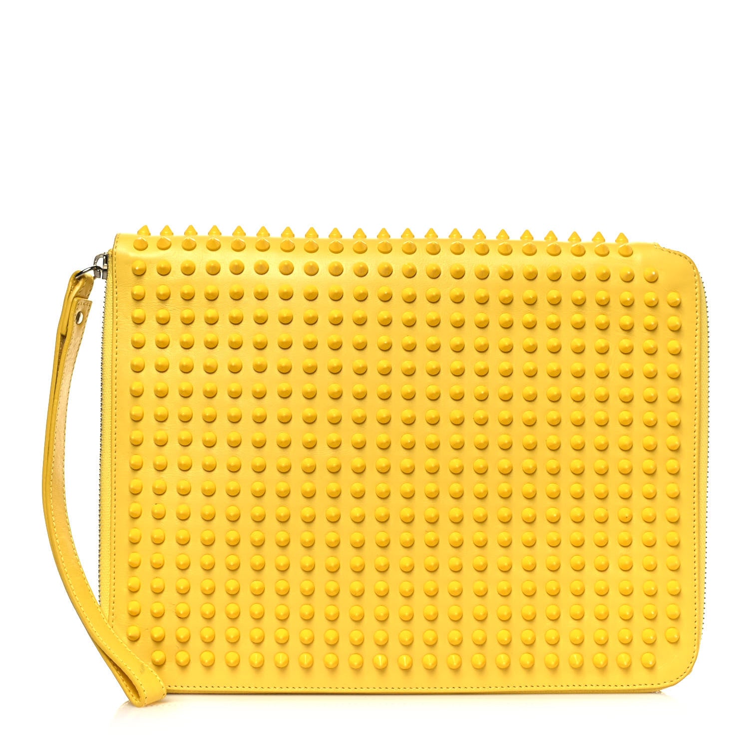 Christian Louboutin Calf Spiked Cris iPad Case Yellow 1 of 16