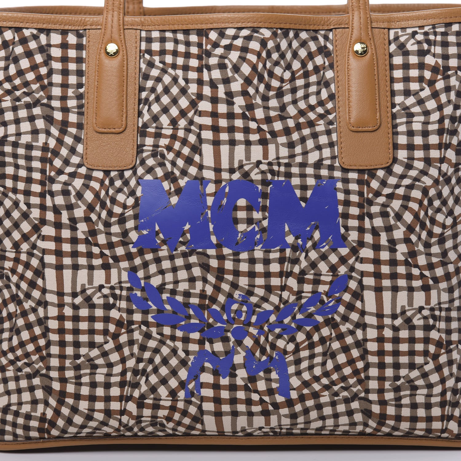 MCM Visetos Medium Liz Reversible Shopper Tote Cognac 12 of 16