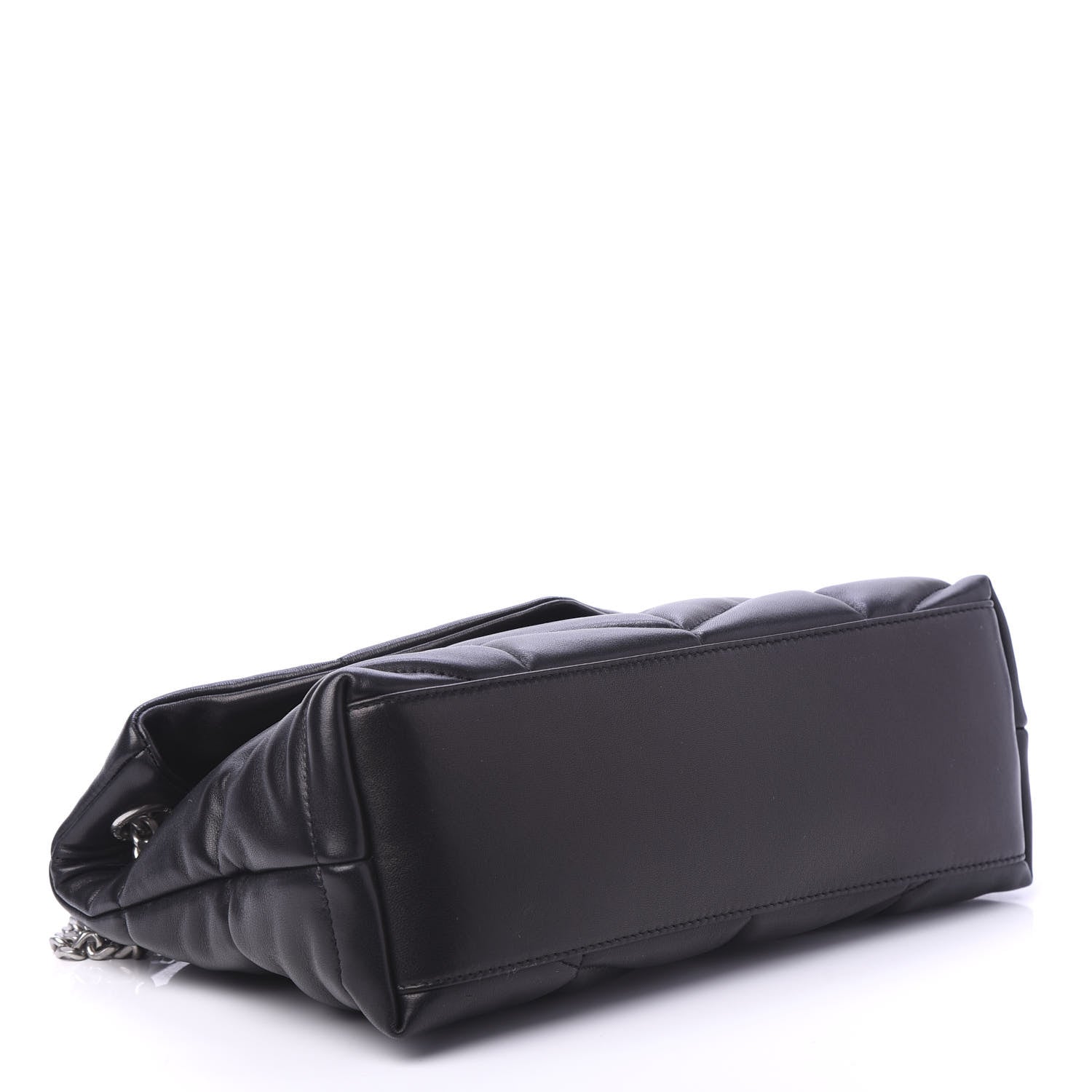 Saint Laurent Lambskin Quilted Small Loulou Puffer Monogram Chain Satchel Black 5 of 10