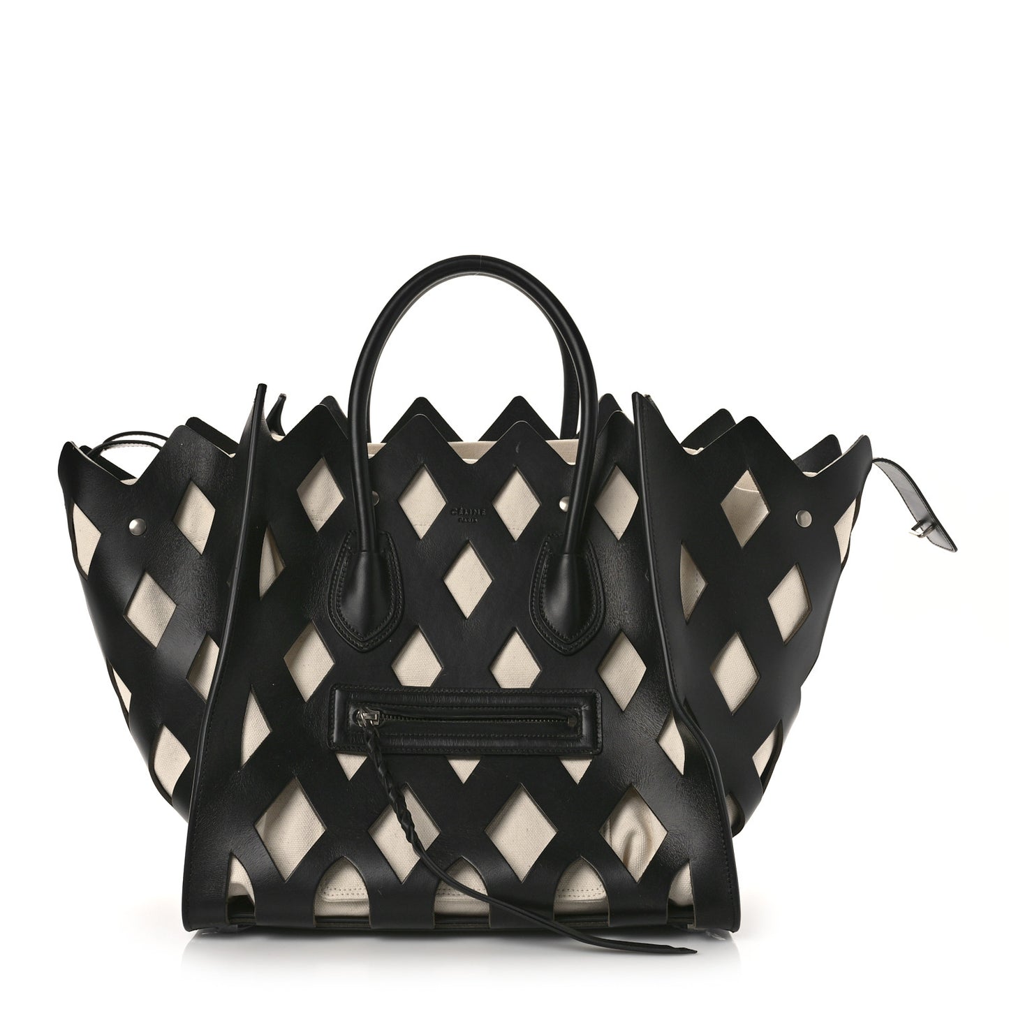 Calfskin Medium Cutout Phantom Luggage Black