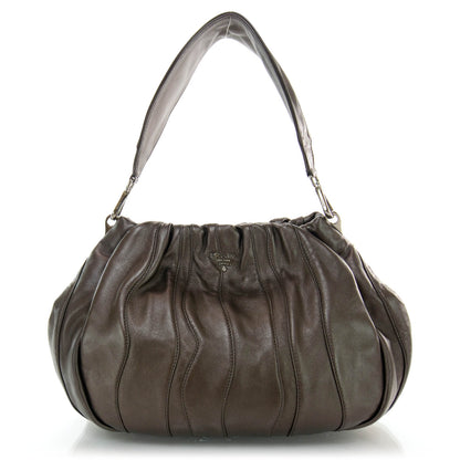 Prada Nappa Mordore Stripes Shoulder Bag Graphite 1 of 9