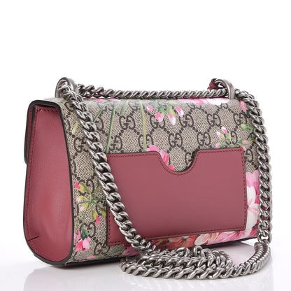 Gucci GG Supreme Monogram Blooms Small Padlock Shoulder Bag Beige Multicolor Dry Rose 4 of 8
