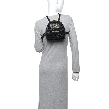 Christian Dior Lambskin Macrocannage Small Caro Backpack Black 2 of 11