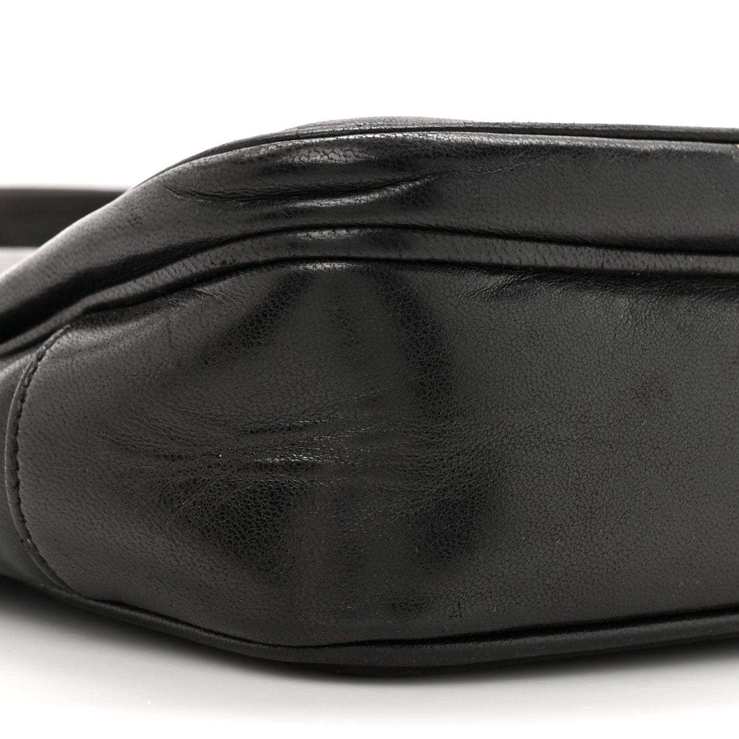Lambskin Flap Shoulder Bag Black