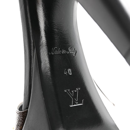 Louis Vuitton Patent Monogram Afterglow Platform Sandals 40 Black 7 of 9