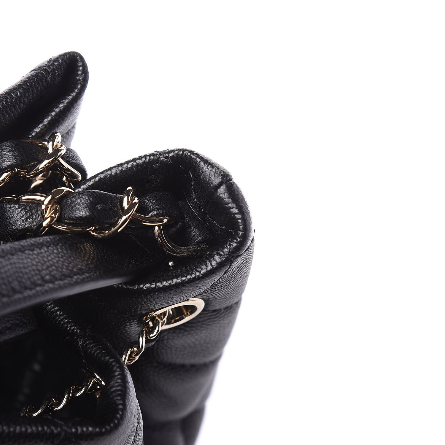 Chanel Caviar Quilted Large Rolled Up Bucket Drawstring Bag Black 14 of 16