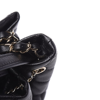 Chanel Caviar Quilted Large Rolled Up Bucket Drawstring Bag Black 14 of 16