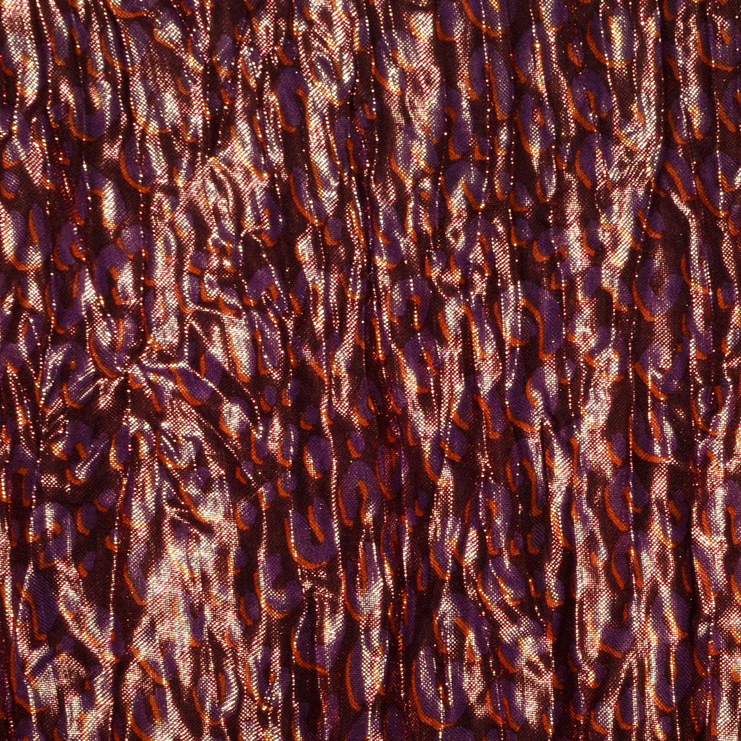 Cashmere Silk Leopard Disco Etole Stole Prune