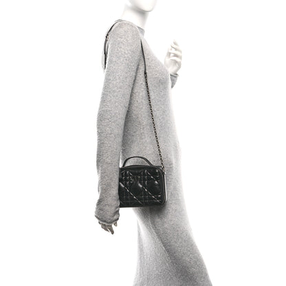 Christian Dior Calfskin Macrocannage Caro Box Bag Black 2 of 10