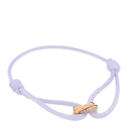 Cartier 18K Pink Yellow White Gold Trinity Adjustable Cord Bracelet Lilac 1 of 7