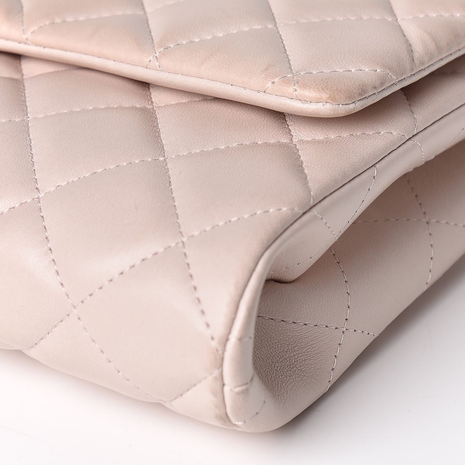 Chanel Lambskin Quilted Clutch With Chain Flap Beige Clair 10 of 11