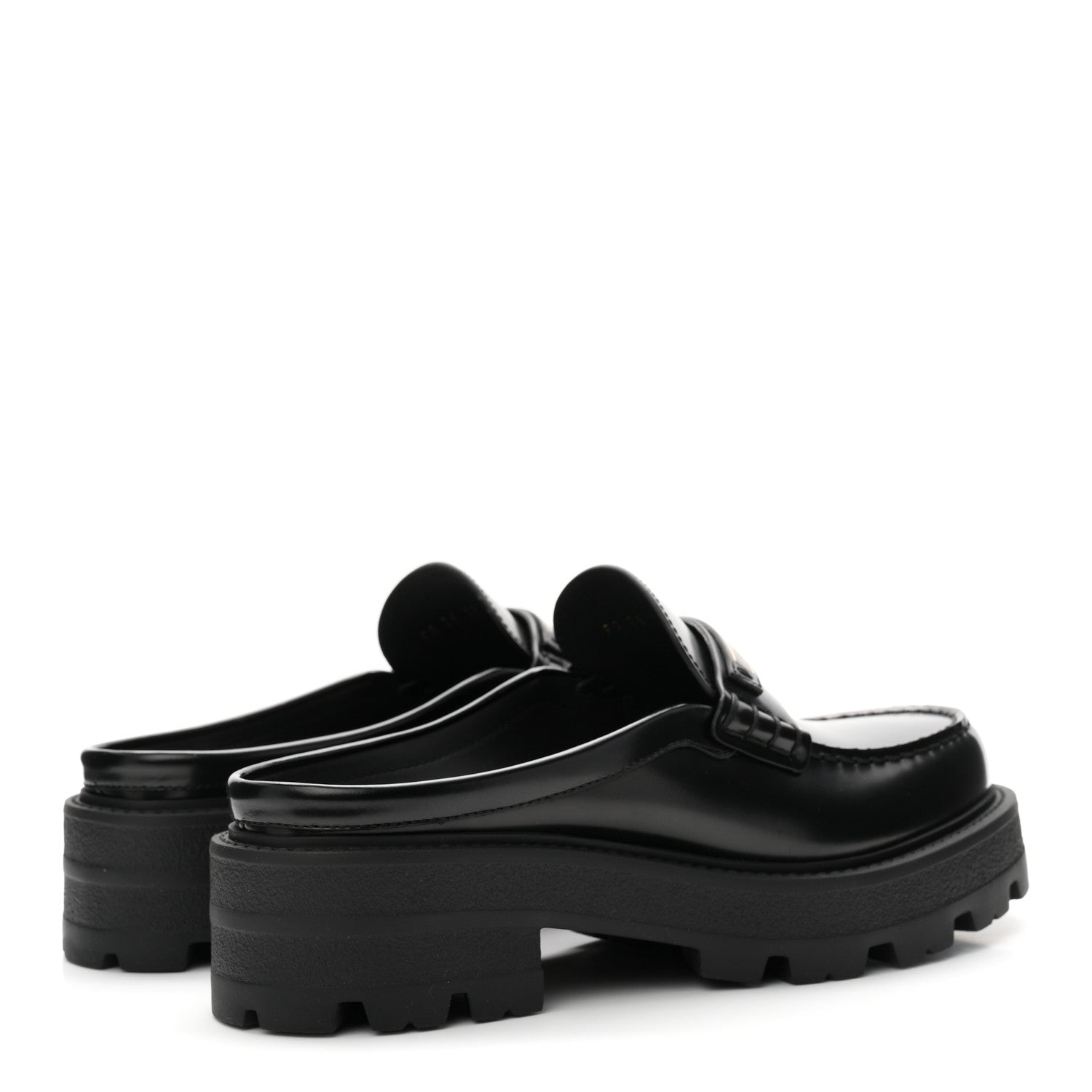 Christian Dior Brushed Calfskin Boy Mules 39.5 Black 5 of 9