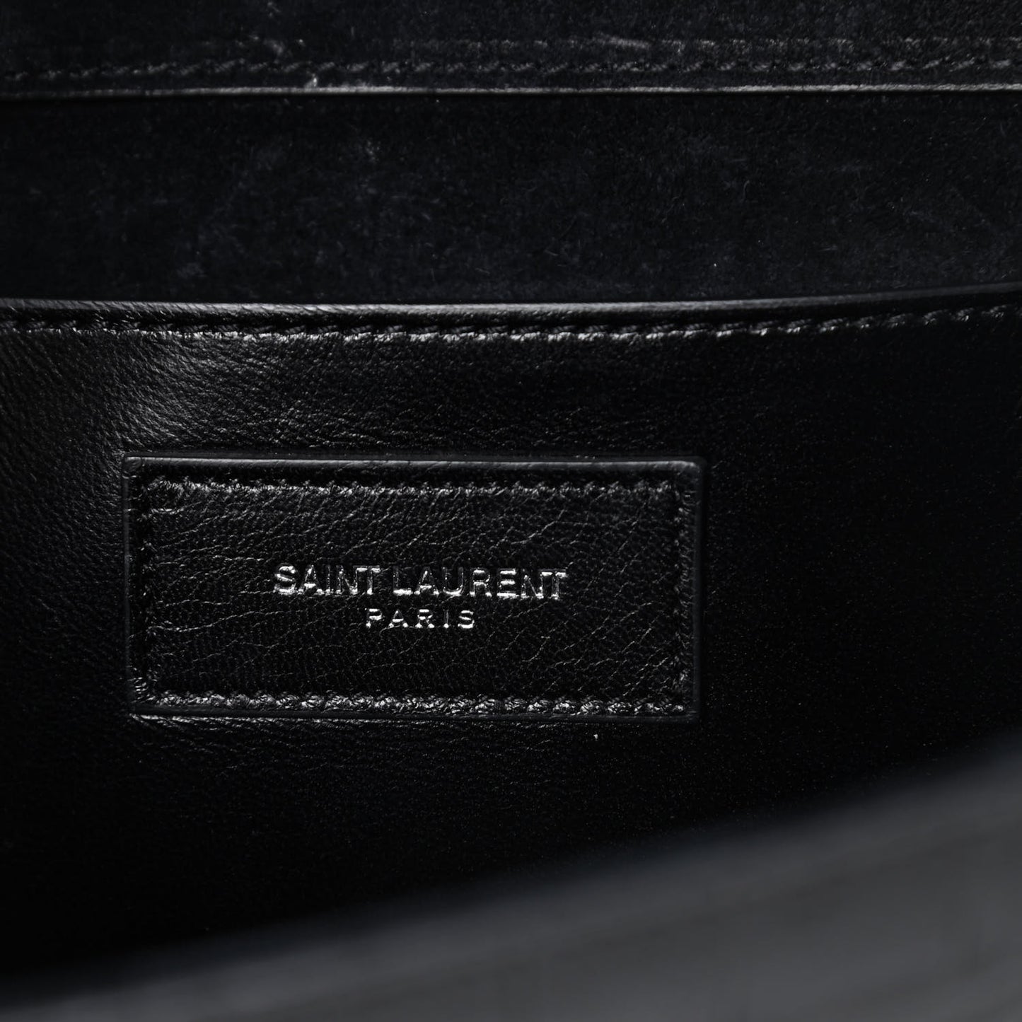 Calfskin Crocodile Embossed Classic Monogram Cassandre Clutch Black