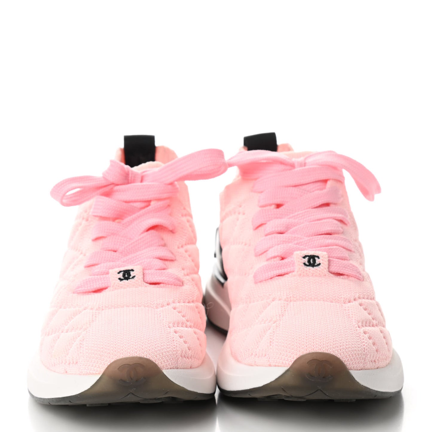 Mixed Fibers Quilted Womens CC Sneakers 38 Light Pink