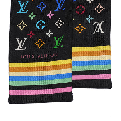 Louis Vuitton Silk Monogram Multicolor Bandeau Black 2 of 4