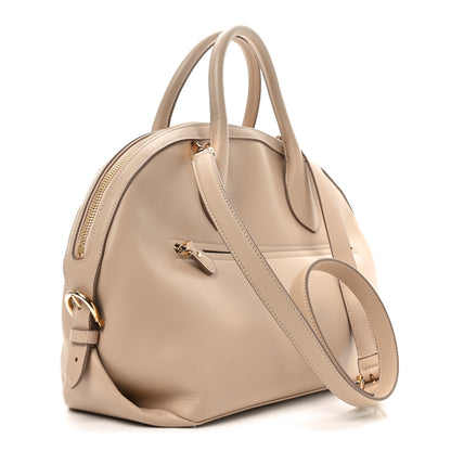 Salvatore Ferragamo Calfskin Fiamma Bag New Bisque 3 of 9