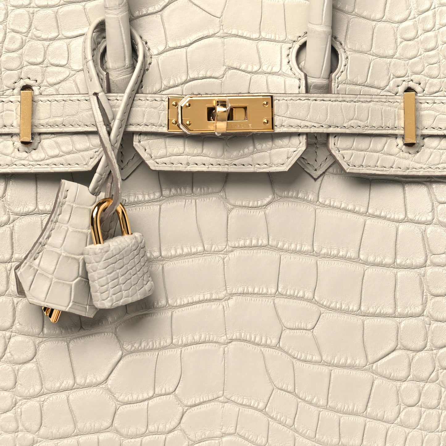 Matte Alligator Birkin 25 Beton