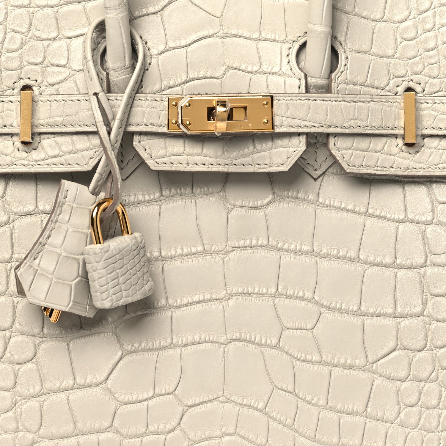 Hermes Matte Alligator Birkin 25 Beton 8 of 12