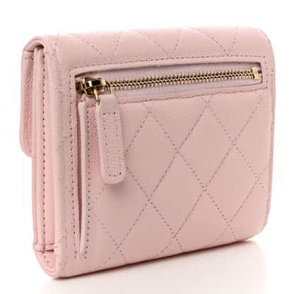 Chanel Caviar Quilted Compact Flap Wallet Light Pink 3 of 8