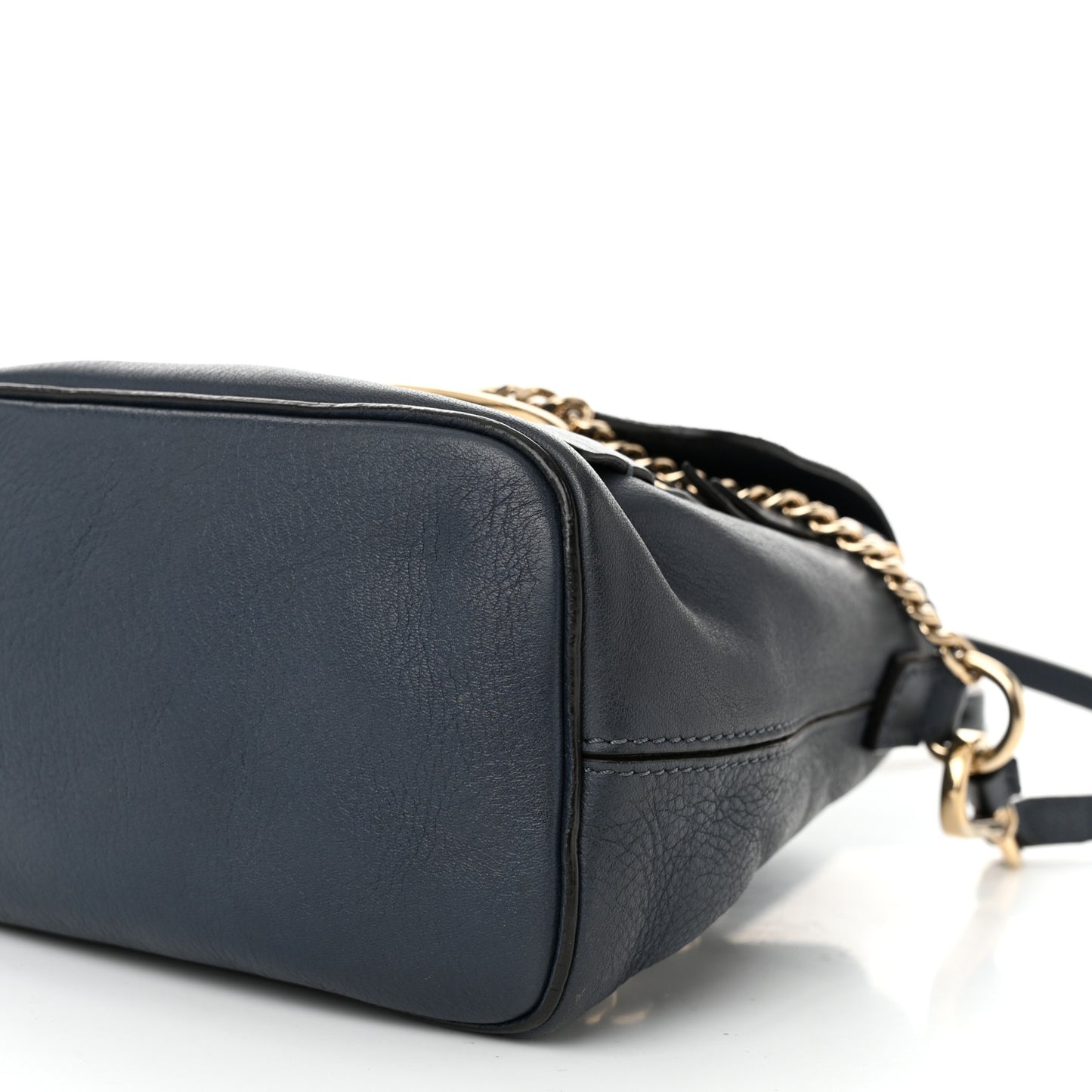 Suede Calfskin Mini Faye Backpack Deep Ocean