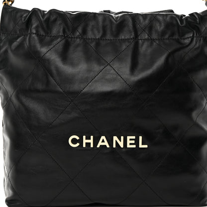 Chanel Calfskin Quilted Small Chanel 22 Black 9 of 11