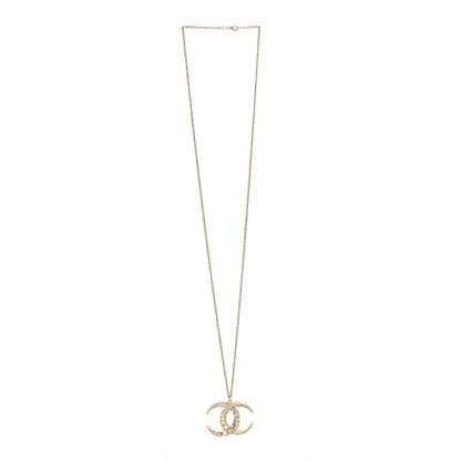 Chanel Baguette Crystal Moon CC Necklace Gold 3 of 5