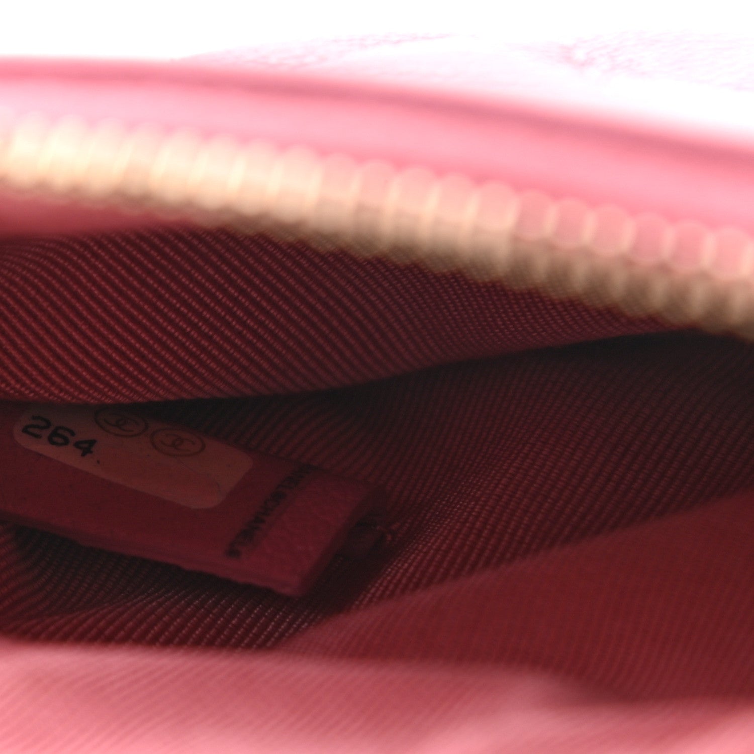 Chanel Sheepskin Quilted Small Vintage Mademoiselle Cosmetic Case Dark Pink 7 of 8